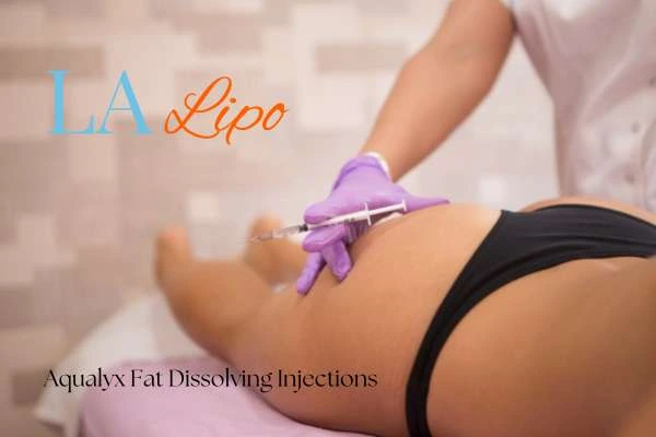 Woman having fat dissolving injections Belsize Park on thighs