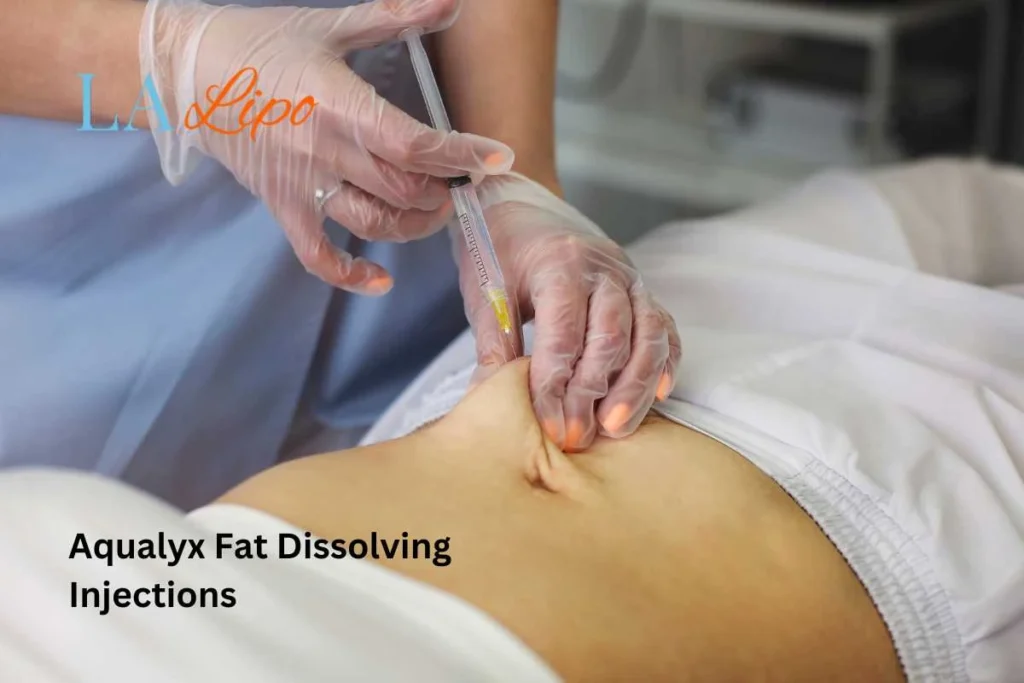 woman having fat dissolving injections Belsize Park in the stomach