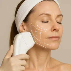 Woman having HI-FU to reduce wrinkles call LA LIPO Belsize Park Now!
