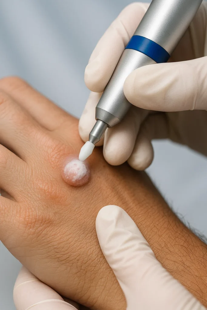 example of wart removal Belsize Park using cryopen