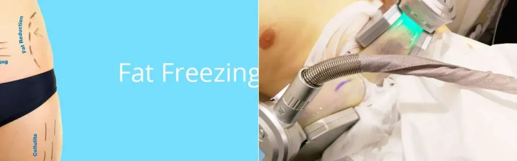 multi areas of a persons body having coolsculpting Belsize Park treatment
