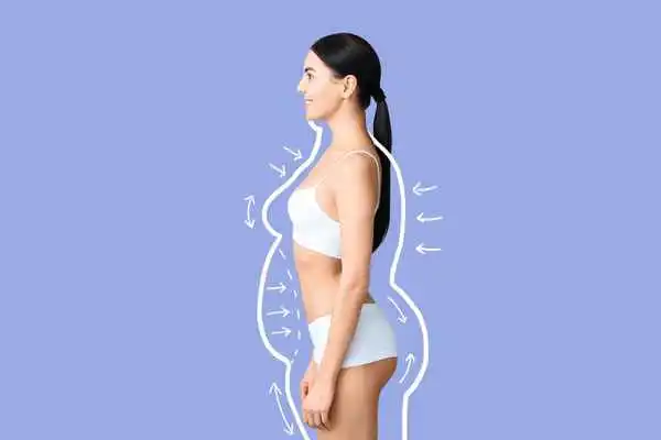 image of woman experiencing fat reduction treatment Belsize Park