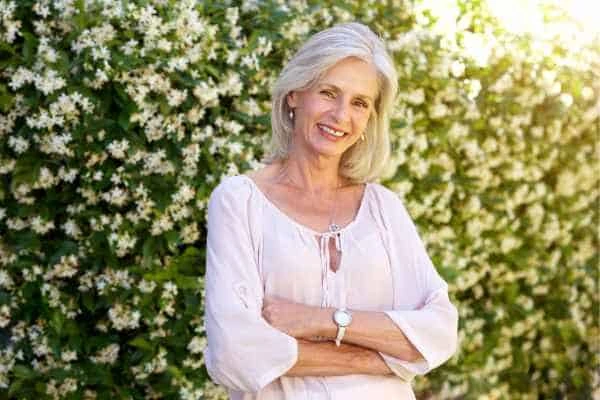 Older woman happy with urinary incontinence treatment Belsize Park